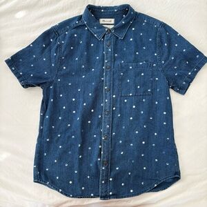 Madewell Denim Blue Shirt with Moons
